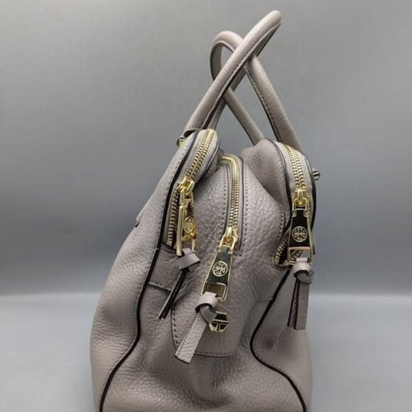 Tory Burch Thea Triple Zip Satchel Dust Storm - Picture 4 of 5